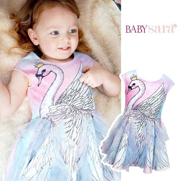 NWT Sara Sara Swan Princess Girls Twirl Dress - Picture 2 of 3